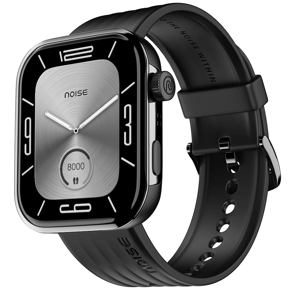 Noise Biggest Launch Pro 5 Smart Watch with 1.85" AMOLED Display, BT Calling, New DIY Watch Faces, Ultra Personalization with Smart Dock, Productivity Suite, 100 Sports Modes and More -Midnight Black