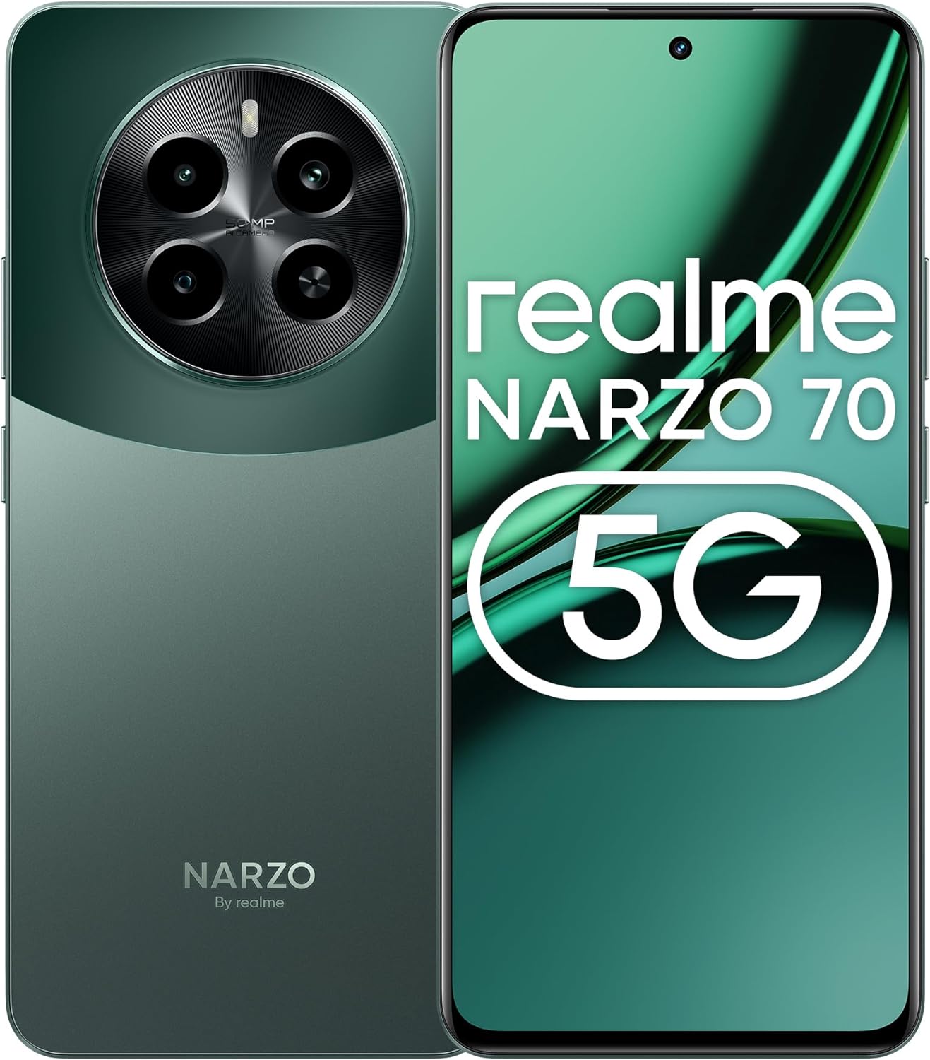 realme NARZO 70 5G (Forest Green,6GB RAM, 128GB Storage | Dimensity 7050 5G Chipset | 120Hz AMOLED Display | 50MP Primary Camera | 45W Charger in The Box